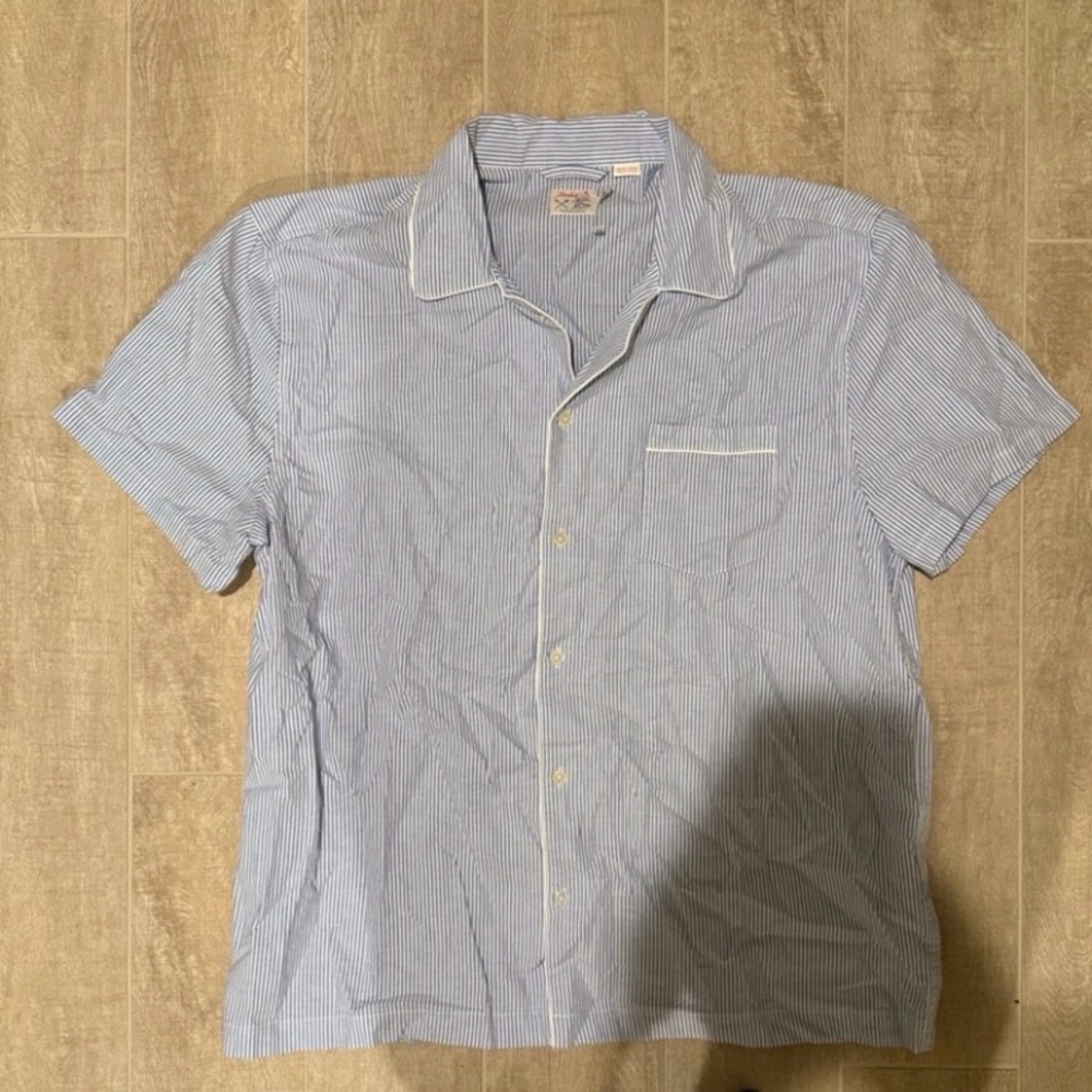 J. Crew Blue Striped Casual Button Down Shirt